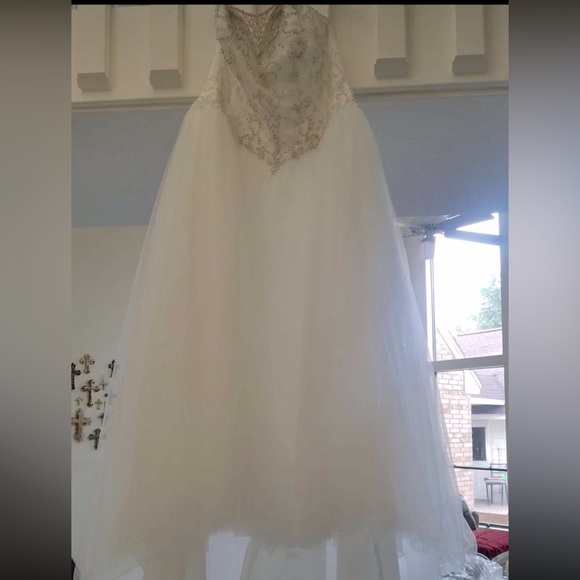 David’s Bridal white wedding dress - Picture 4 of 5